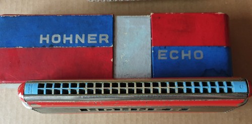 Rare harmonica hohner echo - ,