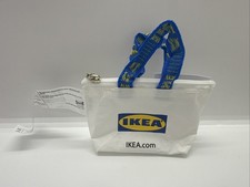 JAPAN IKEA EXCLUSIVE White Knolig Mini Zipper Coin Keychain Bag Tote Key Holder
