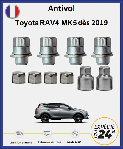 Ecrous antivol roues toyota - roues,