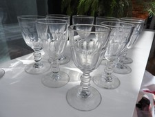 BACCARAT- 9 ANCIENS VERRES DE