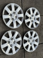 PEUGEOT 207 15" WHEEL TRIM X 4 HUB CAP GENUINE 9651017380 HOBART FULL SET