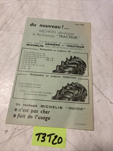 Michelin pneu tracteur 1960 - michelin,
