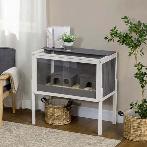 Pawhut wooden hamster cage - pawhut,