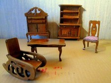 old FURNITURE DOLL HANDCRAFTED FURNITURE WOOD TOY DOLL DOLL DOLL C1900