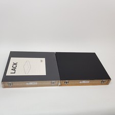 2 IKEA LACK BLACK FLOATING SHELF 404.305.88 (11.75x10.25"x 2") 1 with defect