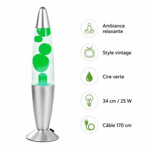 Lampe lave magma verte 34 - magma,