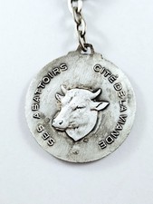KEYCHAIN - CITY of BRESSUIRE - Ses SLABATTOIRS, Cité de la VIANDE 1960s -