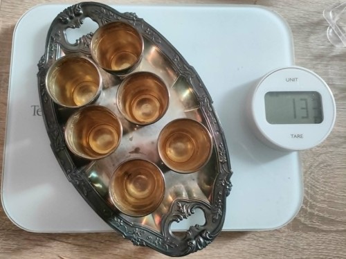 Plateau gobelets argent - et,