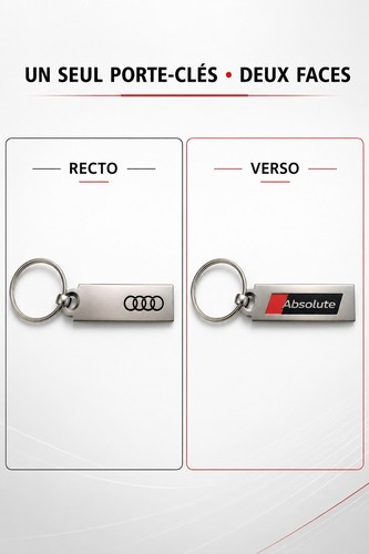 Porte clés audi métal - métal, recto