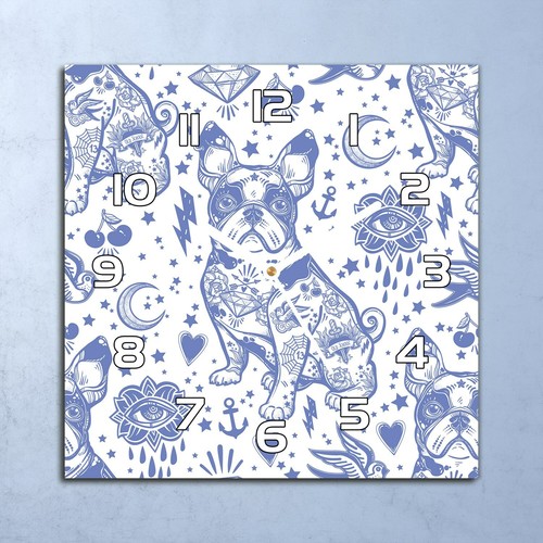 Horloge murale verre 30x30 - horloge,