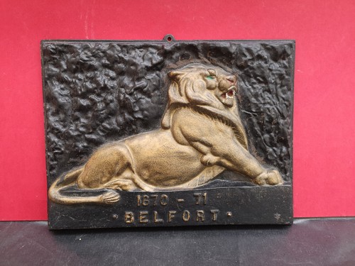 Plaque fonte lion - de, belfort