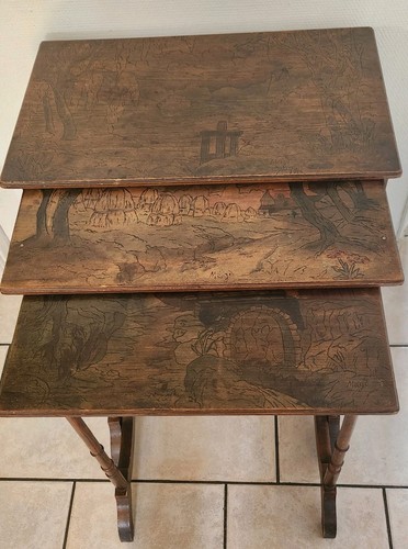 Tables gigognes anciennes - 3,