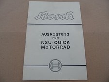 NSU Quick 98CCM 98 Bosch Équipement Prospectus
