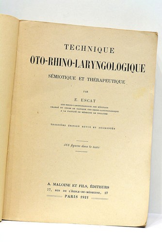 Livre ancien escat - livre, technique