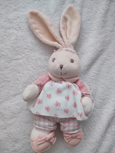 Doudou pantin lapin - pantin, rose