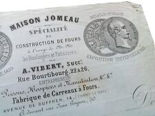 [ FACTURE EN TÊTE SECOND EMPIRE PARIS 1869 ] BOULANGERIE PÂTISSERIE FOUR  VIBERT