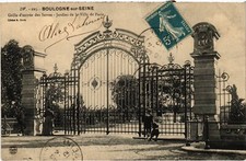 Old postcard Boulogne Grille d'entree des Serres (1313908)