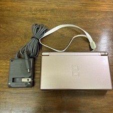 Nintendo DS Lite Metallic Rose Video Game Console Charger Japanese ver Tested 