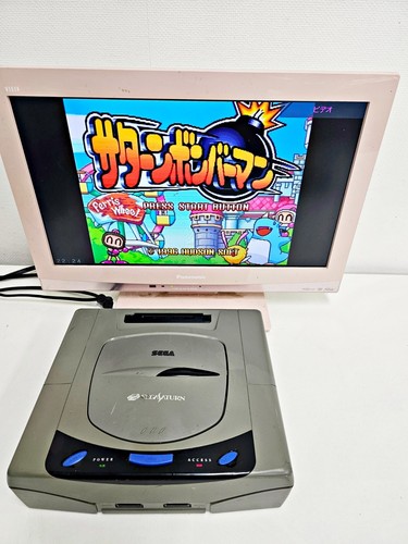 Sega saturn console white set - saturn,