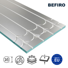 XPS Superposition eau chauffage par le sol rainuré enduit 16 mm, 1250 x 600 30mm