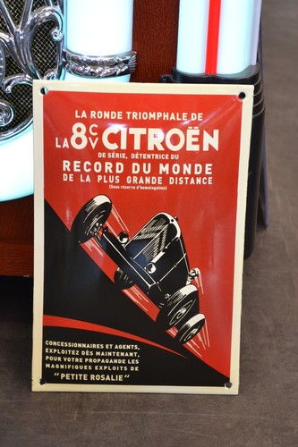 Plaque émaillée citroen - émaillée,
