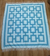 Jonathan Adler Nixon Baby Alpaca Throw Blanket Turquoise Made In Peru