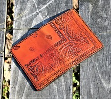 JP Leathercraft RAEDA Leather Wallet Bandana Tan Black