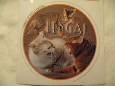 1 autocollant - motif  chat  BENGAL