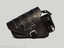 Sacoche En Cuir Noir En Croix