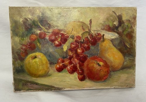 Ancien huile sur toile - ancien, nature
