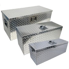 Remorque camion boîte à outils verrouillable en aluminium coffre casier...