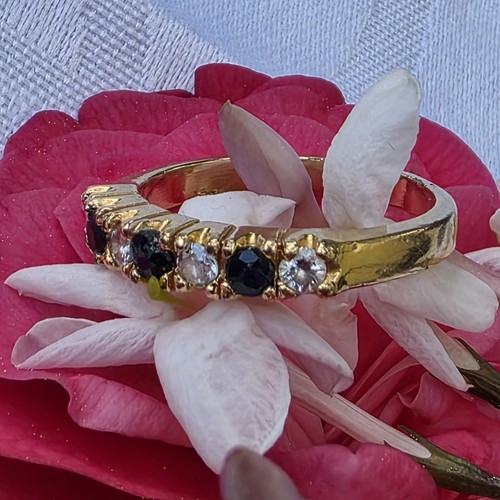 Bague demi alliance vintage - bague, demi-alliance
