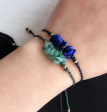 Bracelet macramé avec pierres
