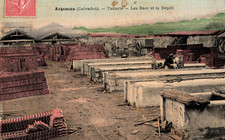 Old postcard 14 SARGENCES - Tuilerie - Les Bacs et le Dépôt