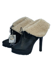 Zara Noir Cuir Talon Bottines