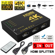 4K Commutateur HDMI HUB 1080p Switch Splitter 3D 5 Ports Full HD Répartiteur