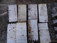 Lot of 8 Antique Vintage Plinth Blocks Trim  Architectural  Wood Molding 8 Pc