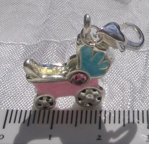 Charm poussette rose - 1,