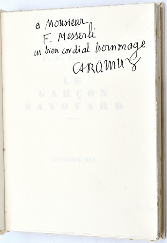 Ramuz le garcon - f.,