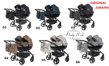 JUNAMA Basique Duo Bébé Enfants Poussette Double Landau 2in1 3in1 Isofix Base