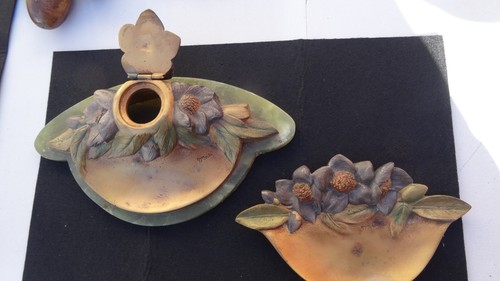 Encrier bronze vide - bronze, +