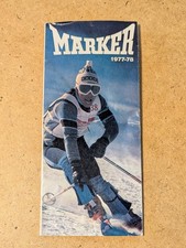 Vintage 1977-78 Marker Ski Binding Brochure M4-15 Rotomat Mahre Klammer Racing