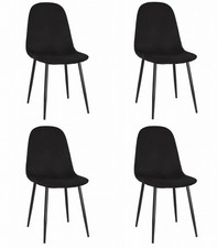 Chaise COMO - velours noir x 4