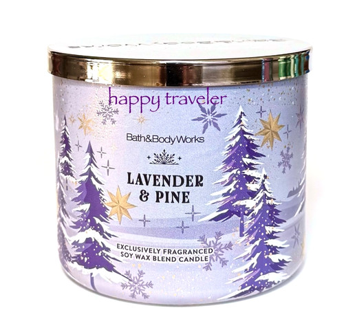 Lavender pine wick candle - lavender, &