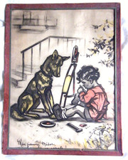 GERMAINE BOURET GRAVURE CADREE