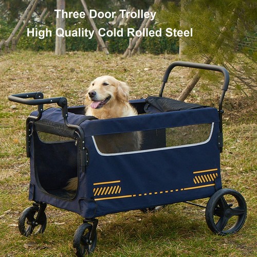 Poussette chariot chien - 2-en-1,