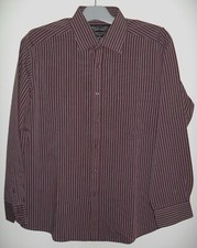 Chemise rayée bordeaux et