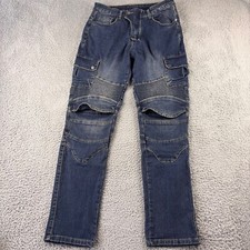 Hithotwin Motorcycle Jeans Sz 34x32 Moto Denim Cargo Pocket Stretch Riding Pants