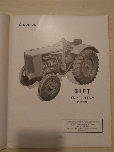 Revue technique tracteur sift - revue,