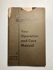 Willys Jeep CJ-2A Operation and Care Manual 1946